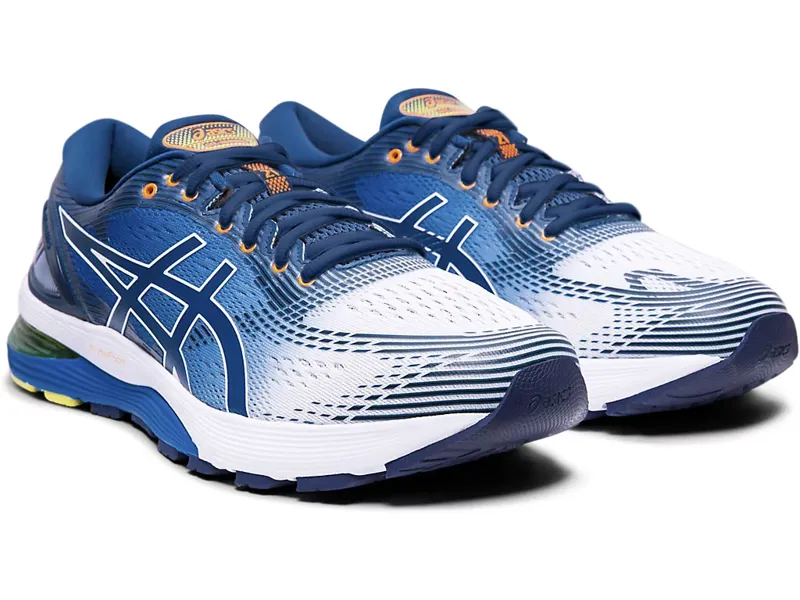 Asics Men's GEL-Nimbus 21 White/Lake UK 9.5-2